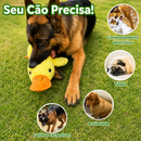 PetzCore™ Patinho de Pelúcia Sonoro para Cães | Brinquedo Mordedor Antiestresse