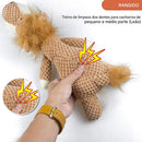 PetzCore™ Brinquedo de Pelúcia com Som para Cães | Mordedor Resistente Leão, Lobo ou Elefante