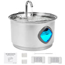 PetzCore™ Fonte de Água Automática Inox 2,8L para Cães e Gatos com Tripla Filtragem