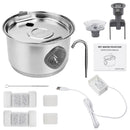PetzCore™ Fonte de Água Automática Inox 2,8L para Cães e Gatos com Tripla Filtragem