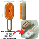 PetzCore™ Escova a Vapor 3 em 1 para Pets | Remove Pelos e Massageia