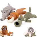 PetzCore™ Brinquedo de Pelúcia com Som para Cães | Mordedor Resistente Leão, Lobo ou Elefante
