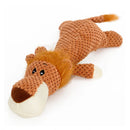 PetzCore™ Brinquedo de Pelúcia com Som para Cães | Mordedor Resistente Leão, Lobo ou Elefante