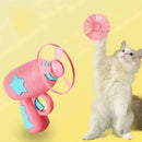 PetzCore™ Lançador Interativo de Discos para Gatos | Brinquedo de Caça com Mini Frisbee