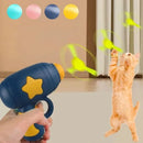 PetzCore™ Lançador Interativo de Discos para Gatos | Brinquedo de Caça com Mini Frisbee