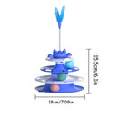 PetzCore™ Brinquedo Interativo Giratório para Gatos | Torre com Bolinha e Haste Divertida