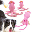 PetzCore™ Polvo de Pelúcia com Corda e Apito para Cães | Mordedor Interativo Antiestresse