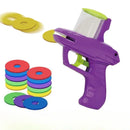 PetzCore™ Lançador de Discos para Gatos | Brinquedo Interativo com 15 Discos de Espuma