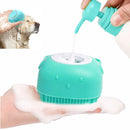 PetzCore™ Escova de Banho em Silicone com Dispenser de Shampoo para Cães e Gatos